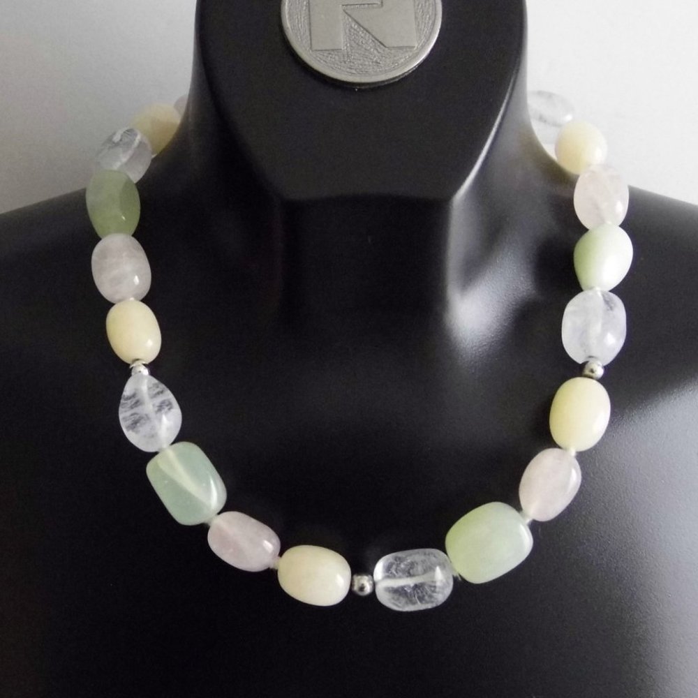 Macy's Sterling Silver QUARTZ Necklace - Picture 2 of 7